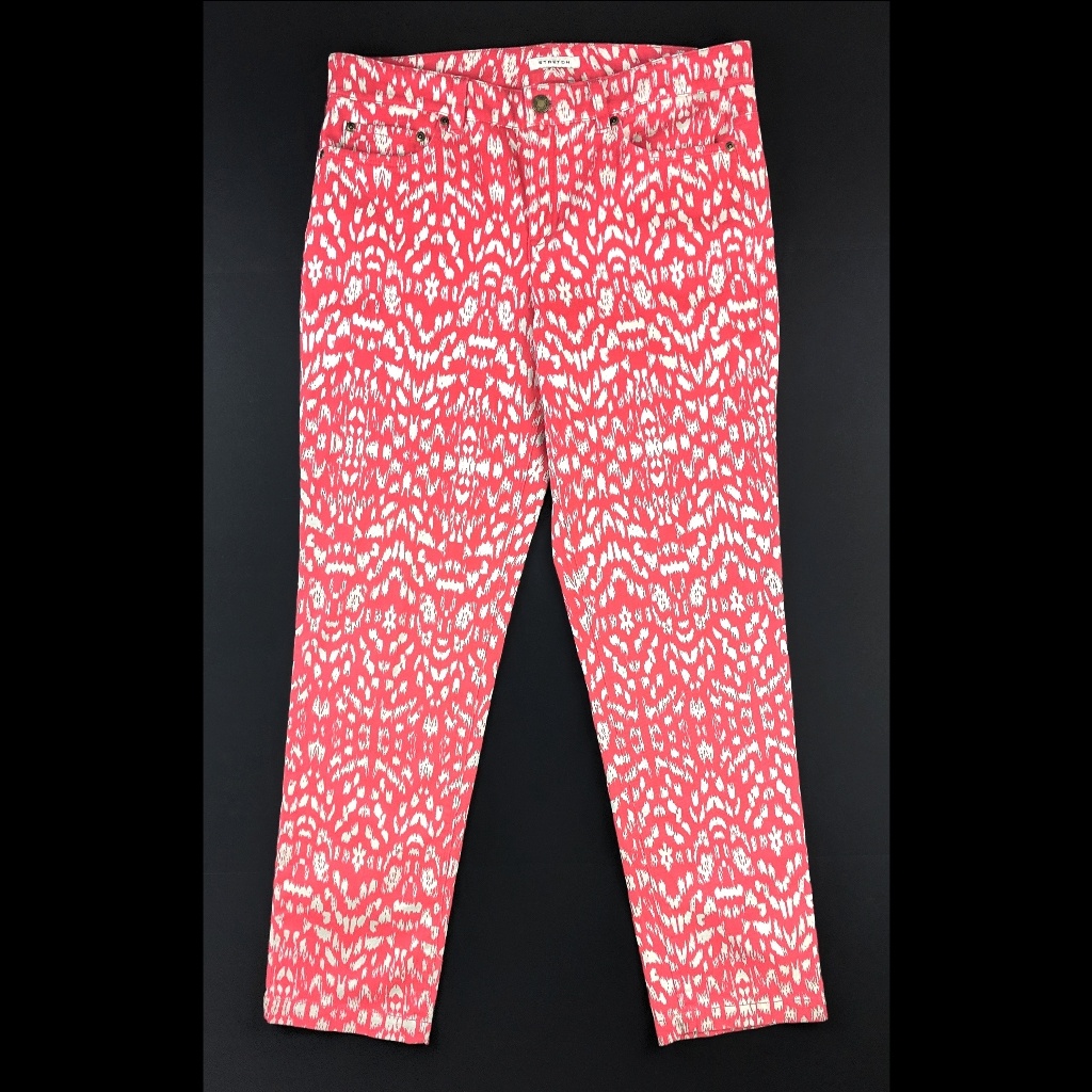 Jones New York 10" High Rise Animal Print Jeans 10